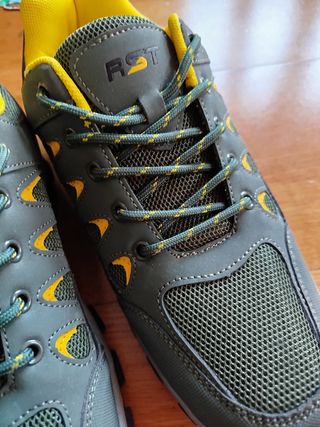 Zapatillas RST senderismo verde y amarillo
