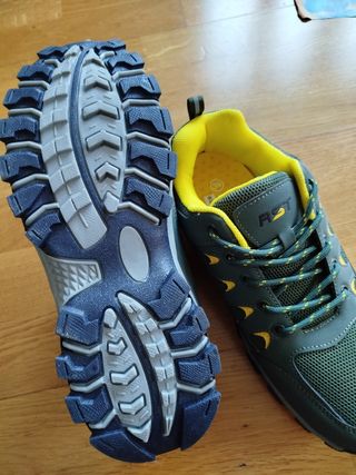Zapatillas RST senderismo verde y amarillo