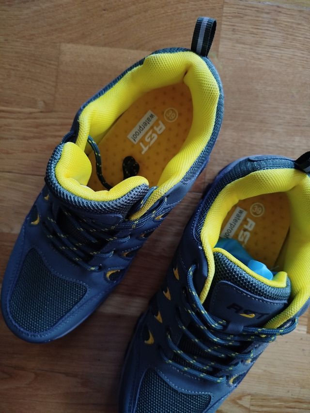 Zapatillas RST senderismo verde y amarillo