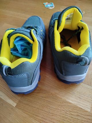 Zapatillas RST senderismo verde y amarillo