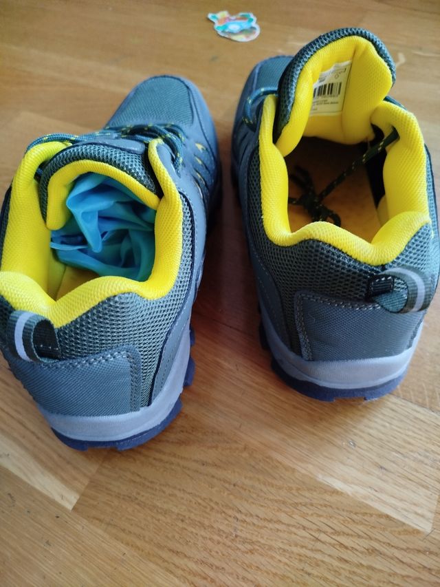 Zapatillas RST senderismo verde y amarillo