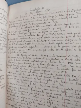 Manual Historia de  Francia Manuscrito  1917