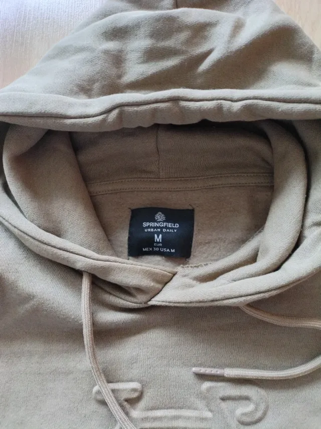 Sudadera Springfield Beige con Dibujo Bicicleta