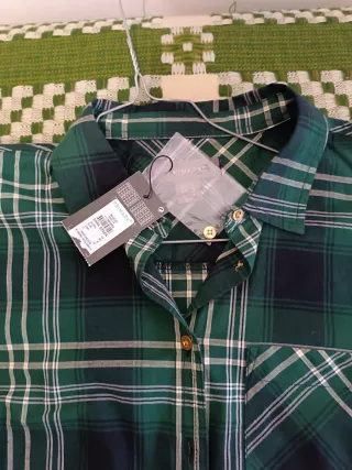 Camisa cuadros verde Primark