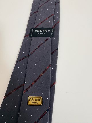 Corbata Seda Celine Paris Azul