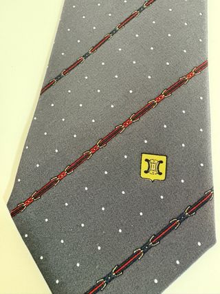 Corbata Seda Celine Paris Azul