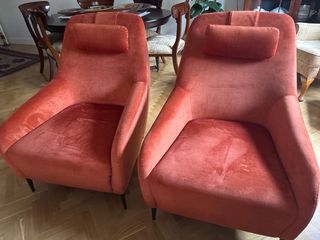 Butacas Naranja/Rojo Terciopelo