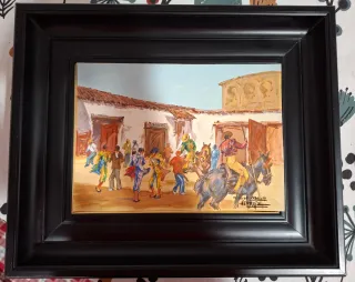 Marco de fotos negro y dorado