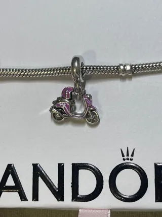 Charm Vespa Rosa Plata 925
