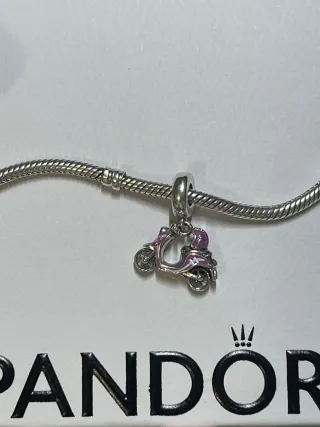 Charm Vespa Rosa Plata 925