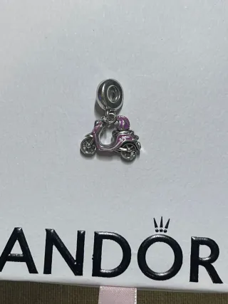 Charm Vespa Rosa Plata 925