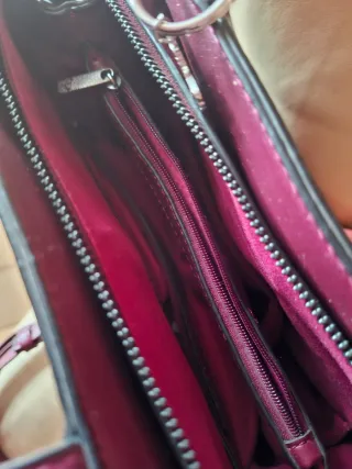 Borsa Particolari bordeaux ricamata