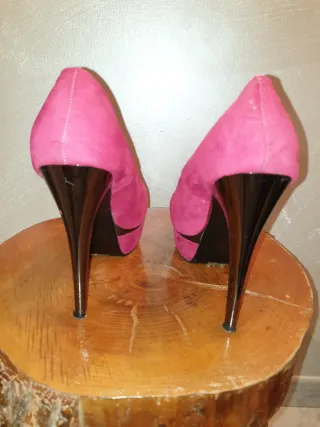 Décolleté rosa tacco alto