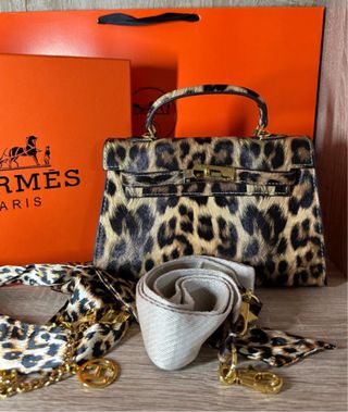 Bolso Hermes Leopardo Piel