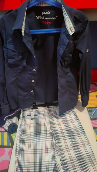 Completo 8 anni: giubbino, camicia, pantaloni
