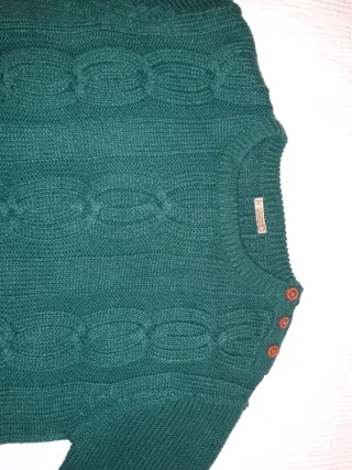 Jersey verde trenzado talla L