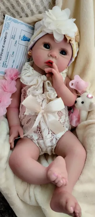 Bebé Reborn Silicona  completamente 51cm