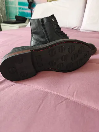 Botines de piel negros para hombre