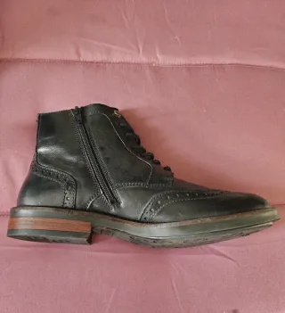 Botines de piel negros para hombre