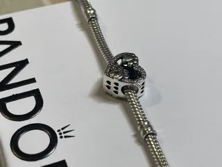 Charm Corazón Huella Perro Plata 925