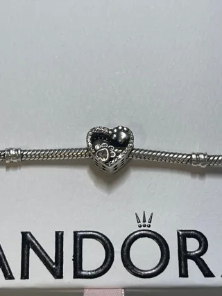 Charm Corazón Huella Perro Plata 925