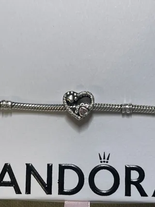 Charm Corazón Huella Perro Plata 925