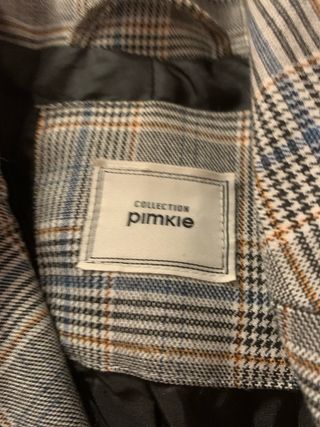 Chaqueta de cuadros gris