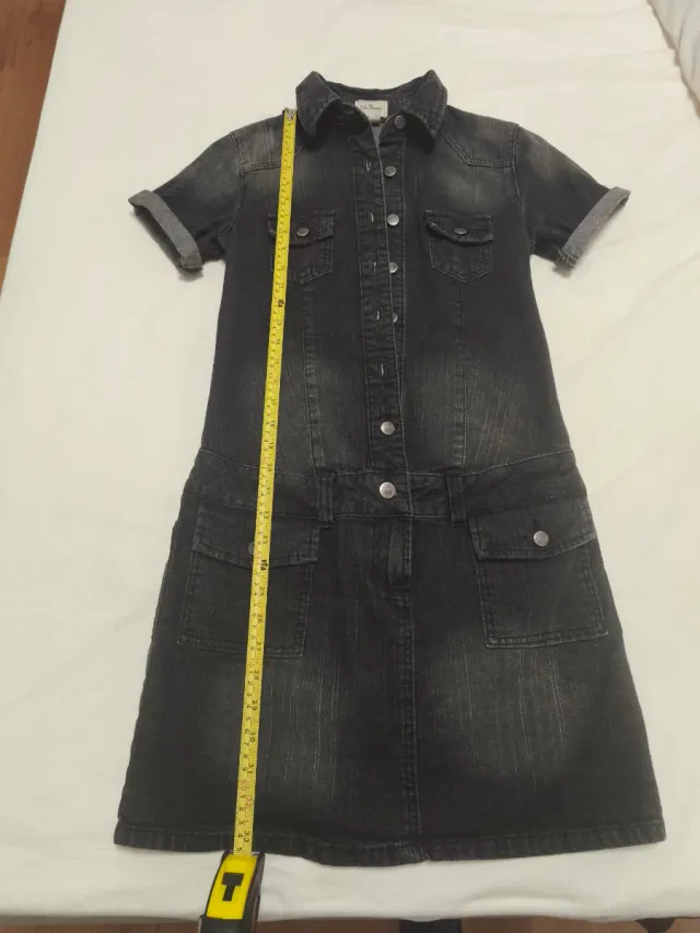 Abito in denim grigio scuro