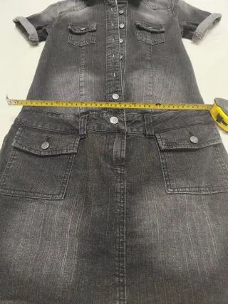 Abito in denim grigio scuro