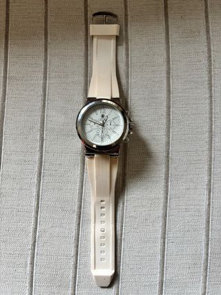 Reloj Calgary Lady Beige y Plateado