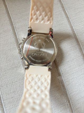 Reloj Calgary Lady Beige y Plateado
