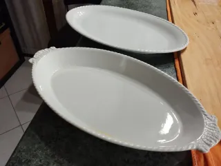 2 Vassoi Porcellana Tognana serie Marina bianchi