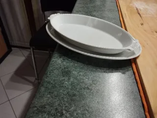 2 Vassoi Porcellana Tognana serie Marina bianchi