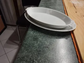 2 Vassoi Porcellana Tognana serie Marina bianchi