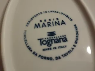 2 Vassoi Porcellana Tognana serie Marina bianchi