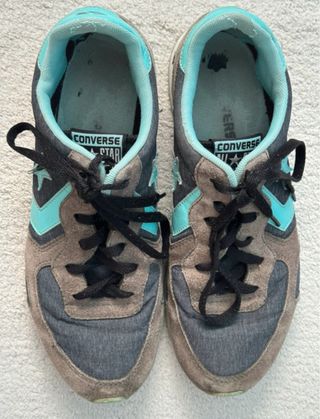 Zapatillas Converse grises y turquesa