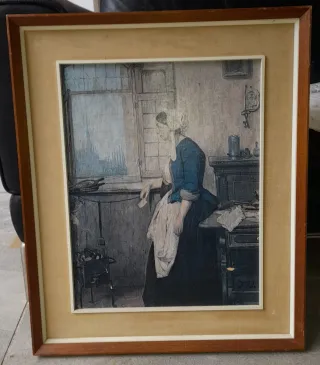 Stampa Domenico Induno La Lettera