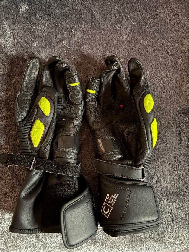 Guantes Moto Dainese Invierno Negro/Gris/Amarillo