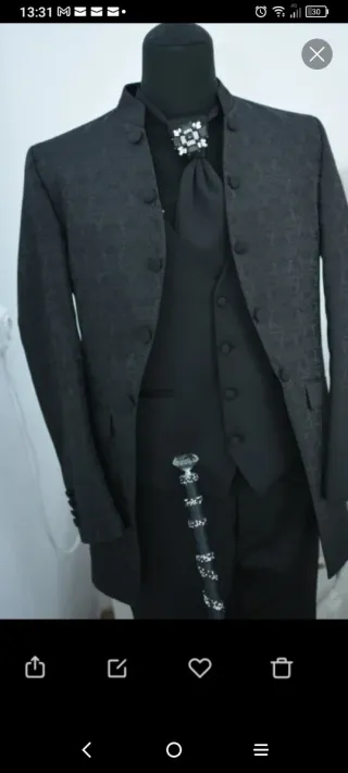 Traje de hombre negro