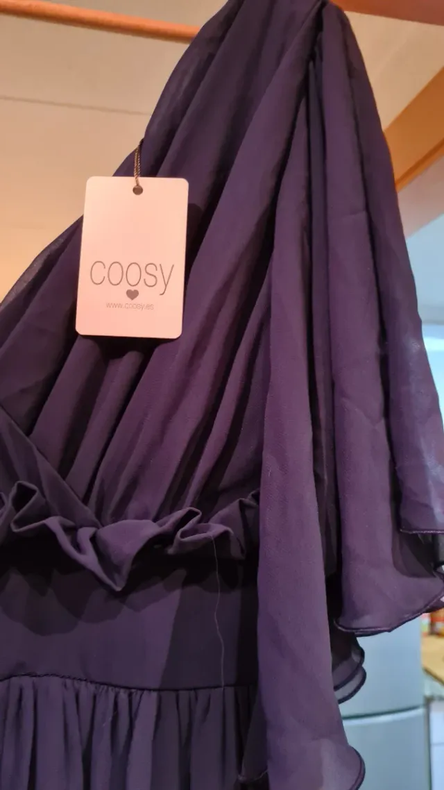 Vestido largo azul Coosy invitada