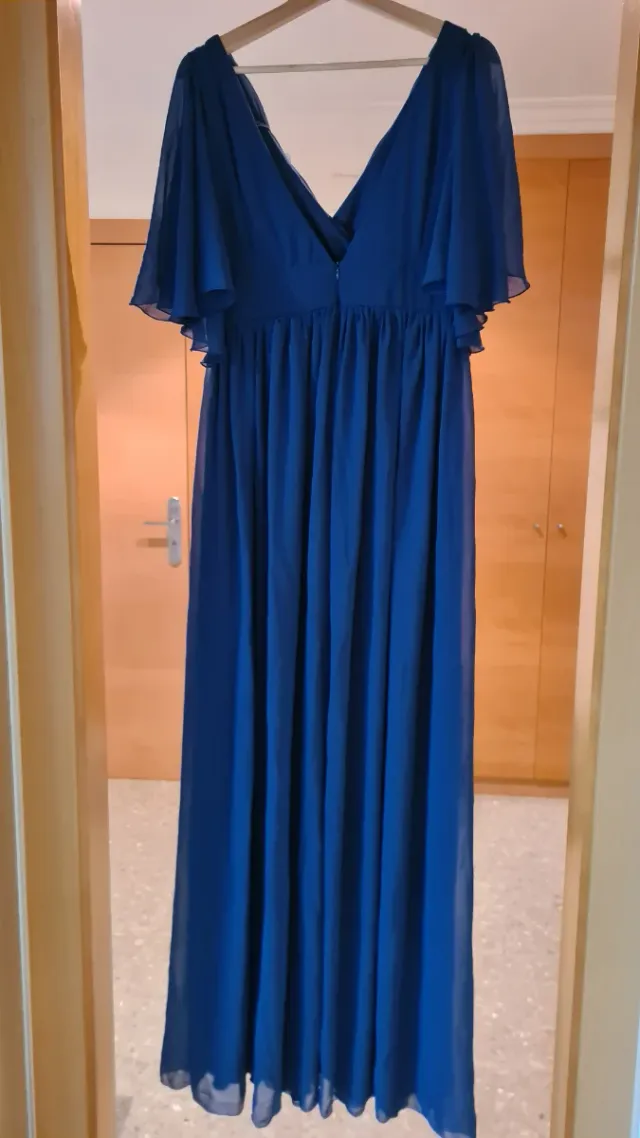 Vestido largo azul Coosy invitada