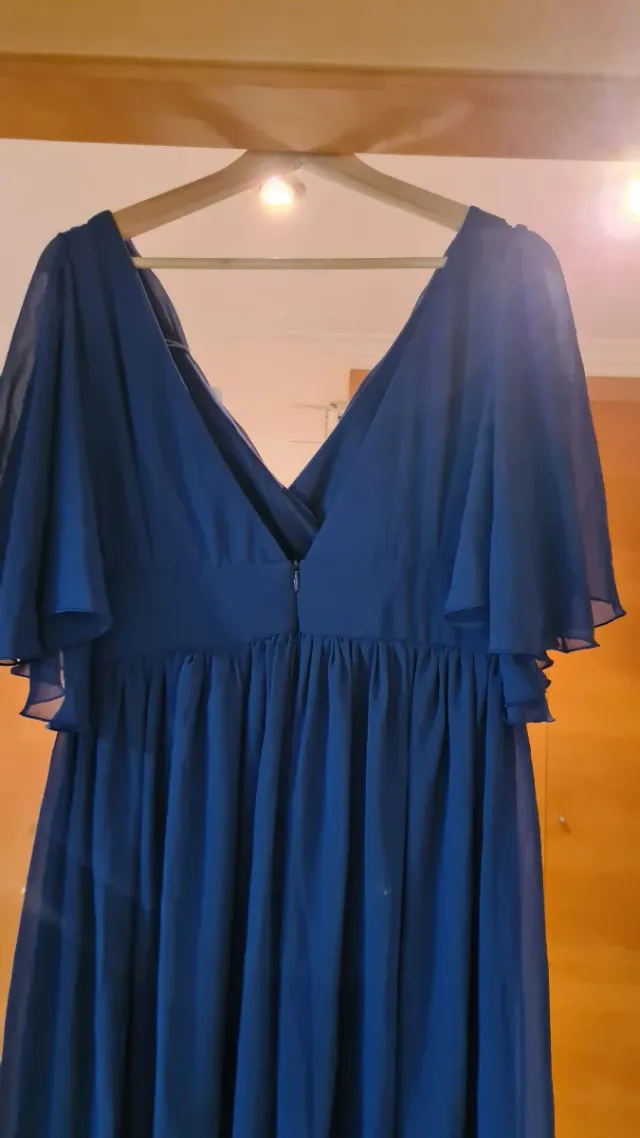 Vestido largo azul Coosy invitada