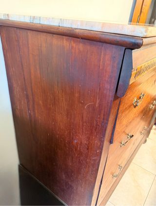 Cómoda Antigua Madera y Mármol