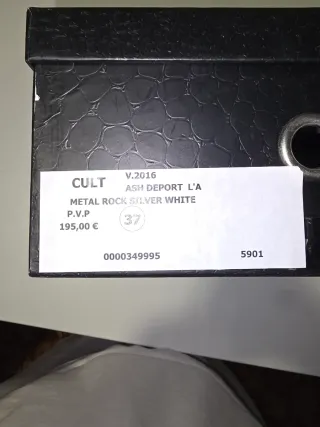 Zapatillas ASH plateadas y blancas