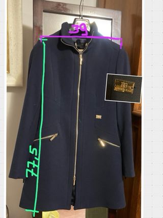 Cappotto Roberta Biagi blu navy taglia S