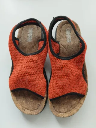 Sandalias Camper Talla 38 Naranja/Negro
