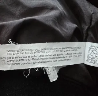 Chaqueta Zara Cuero Negra y Marrón