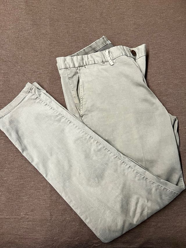 Pantalón HE by Mango Gris Claro