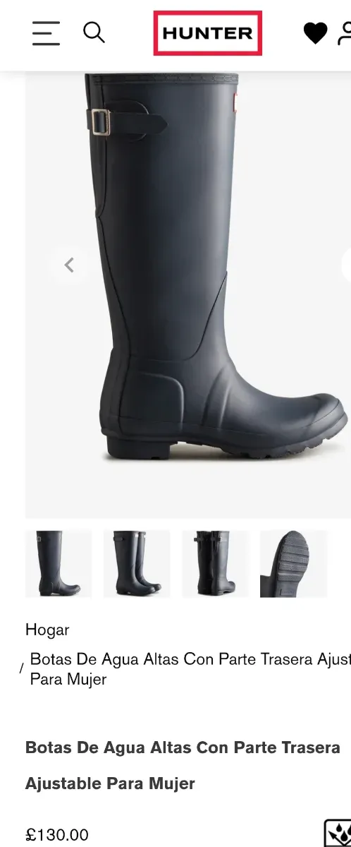 Botas  HUNTER  Mujer   Negras