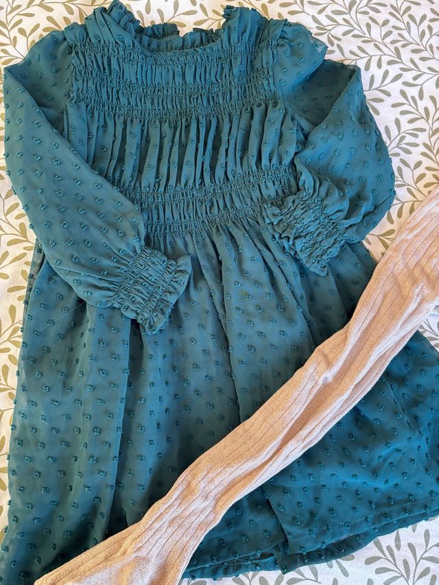 Vestido verde Mayoral T4